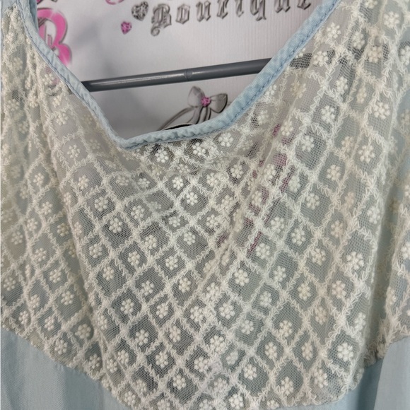 Smart Set dress light blue white cream Lace Detail Light Blue and White rare - Picture 8 of 13